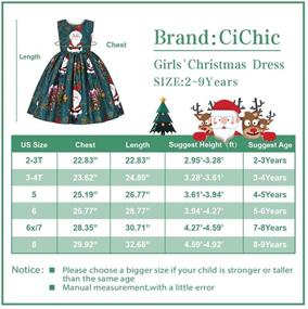 img 2 attached to 👗 Cichic Girls Christmas Dresses: Festive Halloween & Christmas Party Dress for 2-9 Years Toddler Girls