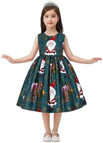 img 4 attached to 👗 Cichic Girls Christmas Dresses: Festive Halloween & Christmas Party Dress for 2-9 Years Toddler Girls