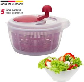 img 3 attached to 🥗 Efficient and Convenient Vegetable and Salad Spinner with Pouring Spout - Westmark Germany (Red/Clear)