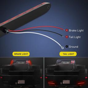 img 1 attached to 🚛 Nilight - TL-10 2PCS 16” 11 LED Red Trailer Light Bar for Park Stop Turn Signals Tail Brake Light - DOT Compliant, IP65 Waterproof Truck Trailer Marker ID Bar - 2 Years Warranty - Enhances SEO