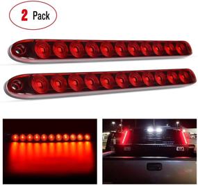 img 4 attached to 🚛 Nilight - TL-10 2PCS 16” 11 LED Red Trailer Light Bar for Park Stop Turn Signals Tail Brake Light - DOT Compliant, IP65 Waterproof Truck Trailer Marker ID Bar - 2 Years Warranty - Enhances SEO