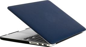 img 3 attached to 🔵 Dark Blue Italian Leather Case Bundle for MacBook Air 13" A1466/A1369 – Includes Keyboard Cover & Webcam Cover by KECC