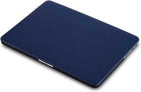 img 1 attached to 🔵 Dark Blue Italian Leather Case Bundle for MacBook Air 13" A1466/A1369 – Includes Keyboard Cover & Webcam Cover by KECC