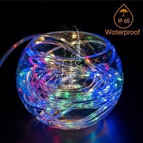 img 1 attached to Outdoor Solar Rope Lights with Remote Control, 200 LEDs, 72 Feet, Waterproof Fairy String Lights for Yard Garden Camping Party Christmas Decorations, 8 Modes & Timer Function