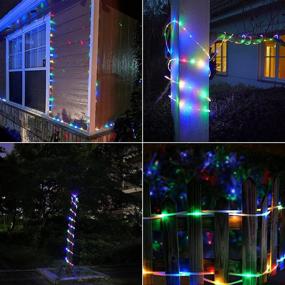 img 3 attached to Outdoor Solar Rope Lights with Remote Control, 200 LEDs, 72 Feet, Waterproof Fairy String Lights for Yard Garden Camping Party Christmas Decorations, 8 Modes & Timer Function