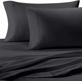 img 2 attached to 🛏️ Standard Organic Cotton Pillowcase - 100% Organic, Dark Gray - 300 Thread Count - Sateen Finish - Deep Pocket - GOTS Certified Sheets