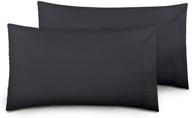 🛏️ standard organic cotton pillowcase - 100% organic, dark gray - 300 thread count - sateen finish - deep pocket - gots certified sheets logo