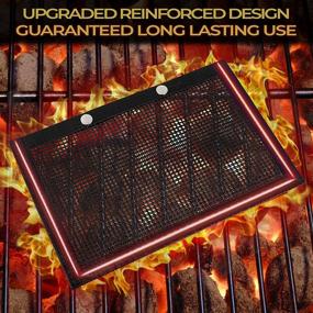 img 1 attached to 🔥 Homeflowz Mesh Grill Bags and Skewers - Premium Set of Extra Large and Medium BBQ Bags for Grill - Heat Resistant Non-Stick Reusable Grilling Bags - Easy to Clean - Ideal for All Outdoor Grills - Durable Design