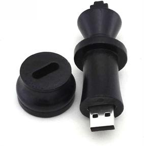 img 2 attached to 🌲 Aneew Wood Black 32GB Деревянная 3D Международная шахматная USB-флешка Pendrive U Диск: Надежное хранение с уникальной изюминкой.