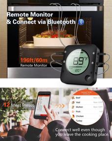 img 3 attached to Wireless Thermometer Bluetooth Grilling Stainless