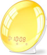 🌅 wake up light alarm clock: alexa & google home compatible, 7 colored sunrise simulation and fm radio, usb charge port логотип