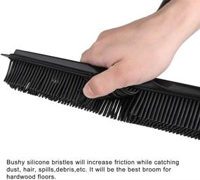 img 2 attached to 🐾 Multi-Surface Pet Hair Rubber Broom with Squeegee - Ideal for Carpet and Floor Cleaning, Dog Hair Removal, and All Surfaces