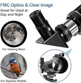 img 2 attached to 🌕 High-Quality Telescopes for Adults and Kids - Portable Beginner Telescope for Moon Viewing (15x-150x) - 70mm Aperture 300mm Lightweight Refracting Telescopes with Adjustable Tripod, Moon Filter, and Wireless Remote Control