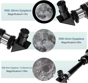img 1 attached to 🌕 High-Quality Telescopes for Adults and Kids - Portable Beginner Telescope for Moon Viewing (15x-150x) - 70mm Aperture 300mm Lightweight Refracting Telescopes with Adjustable Tripod, Moon Filter, and Wireless Remote Control