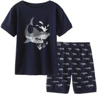 👕 top-rated big boys pajamas: 2-piece short pjs set with adorable cartoon characters, comfortable sleepwear logo