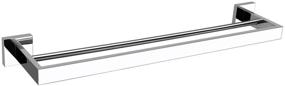 img 4 attached to Premium 30-Inch Whole Length Double Bath Towel Bar - VELIMAX Stainless Steel Double Towel Rail Rod for Bathroom, Wall Mounted, Polished Finish