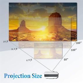 img 1 attached to 📽️ High-Definition 1080P Projector, 5G WiFi Screen Mirroring for iOS Android macOS with Focus Keystone Correction, Compatible with 4K TV Stick/PS4/DVD/HDMI/USB for Home Outdoor Use