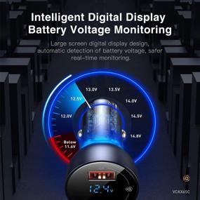 img 1 attached to 🚗 Быстрая зарядка автомобиля: автомобильный зарядный адаптер Baseus 65 Вт с LED-дисплеем для ноутбука USB C, MacBook, iPhone 12/12 Pro / Max/12 Mini/11, Galaxy S20, iPad Pro - CCKX