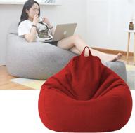 🛋️ soft and cozy classic sofa chair cover - red 01, perfect for kids and adults, durable, unfilled lounger for ultimate comfort and toy storage - 39.37 x 47.24 inches логотип