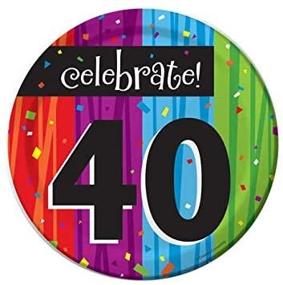 img 2 attached to 🎉 40th Celebrate Milestone Round Paper Dessert Plates