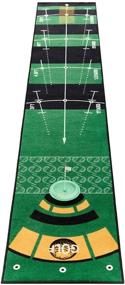 img 4 attached to 🏌️ BOBURN Indoor Putting Mats - Golf Putting Green Mat for Office and Home Outdoor Practice, Perfect Alignment Putting Matt