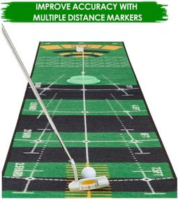 img 2 attached to 🏌️ BOBURN Indoor Putting Mats - Golf Putting Green Mat for Office and Home Outdoor Practice, Perfect Alignment Putting Matt