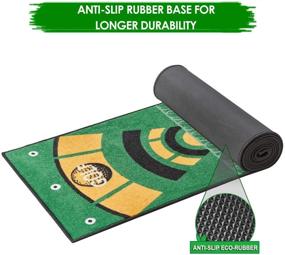 img 3 attached to 🏌️ BOBURN Indoor Putting Mats - Golf Putting Green Mat for Office and Home Outdoor Practice, Perfect Alignment Putting Matt