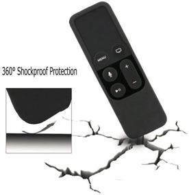 img 3 attached to 📱 Protective Silicone Remote Cover for Apple TV 4K 4th 5th Gen - 2 Pack, Black