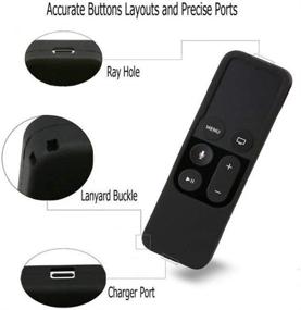 img 2 attached to 📱 Protective Silicone Remote Cover for Apple TV 4K 4th 5th Gen - 2 Pack, Black