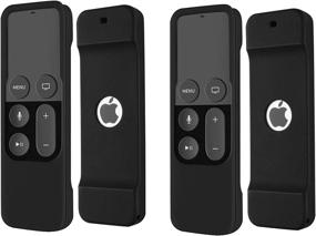 img 4 attached to 📱 Protective Silicone Remote Cover for Apple TV 4K 4th 5th Gen - 2 Pack, Black