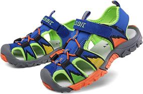 img 1 attached to DADAWEN Outdoor Athletic Breathable Closed Toe Boys' Shoes ~ Sandals