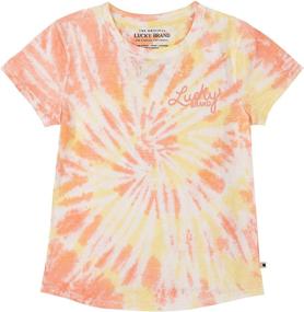 img 2 attached to 🌈 Lively & Trendy: Lucky Brand Girls' Short Sleeve Tie Dye Tee"