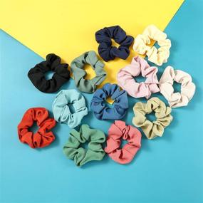 img 2 attached to Premium Hair Scrunchies - 12 Pcs Large Size | Perfect Hair Accessories for Women and Girls | Great Holiday Gift