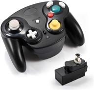 veanic wireless gamecube controller gamepad gaming joystick 2.4g with receiver for nintendo gamecube and wii (black) логотип