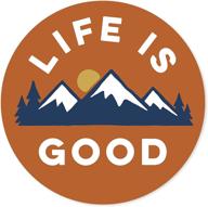 life good circle sticker mountains logo