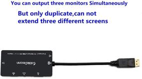 img 3 attached to 🔌 CableDeconn Multi-Function DisplayPort to HDMI/DVI/VGA 1080P Adapter Cable with Audio Output - 4-in-1 Converter Supporting Simultaneous Connection of 3 Monitors