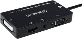 img 2 attached to 🔌 Кабель с адаптером CableDeconn Multi-Function DisplayPort to HDMI/DVI/VGA 1080P с аудиовыходом - конвертер 4 в 1, поддерживающий одновременное подключение 3 мониторов.