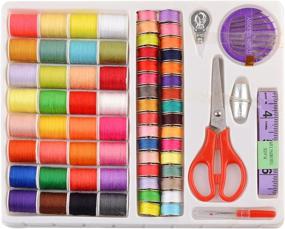 img 4 attached to 🧵 eZthings Sewing Supplies Variety Sets and Kits for Arts and Crafts - Including Thread Set