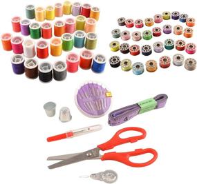img 3 attached to 🧵 eZthings Sewing Supplies Variety Sets and Kits for Arts and Crafts - Including Thread Set