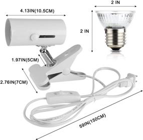 img 3 attached to 🌡️ Enhance Reptile Habitat with 2-Pack Adjustable White Clamp Heat Lamp Fixture Holder and 3-Pack 50W Sun Basking Spot Lamp – Perfect for Aquariums, Reptiles, Lizards, Turtles, and Snakes