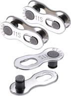 🚴 jovitec 3 pairs silver steel bike chain link - reusable 11-speed bicycle missing link logo