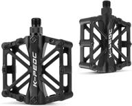 🚲 gpmter bike pedals 9/16 - mtb & mountain road bicycle flat pedal with 16 anti-skid pins - universal lightweight aluminum alloy platform pedal for travel, cycle-cross bikes, and more! logo