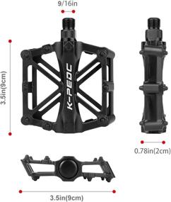 img 3 attached to 🚲 GPMTER Bike Pedals 9/16 - MTB & Mountain Road Bicycle Flat Pedal with 16 Anti-Skid Pins - Universal Lightweight Aluminum Alloy Platform Pedal for Travel, Cycle-Cross Bikes, and More!