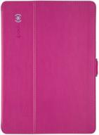 enhanced speck products stylefolio case and stand for samsung galaxy tab s 10.5, fuchsia pink/nickel gray logo