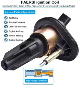 img 1 attached to 🔥 Набор из 6 заменяемых катушек зажигания для Chevy Trailblazer GMC Envoy Chevy Colorado Isuzu Ascender - номера деталей 19300921 и 12568062