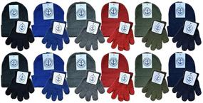 img 4 attached to Yacht & Smith Kids Winter Beanie Hat Assorted Colors Pack - Warm Acrylic Cap for Bulk Purchase