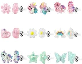 img 4 attached to 🌈 Hypoallergenic Children's Colorful Earrings: Safe and Stylish Jewelry for Girls