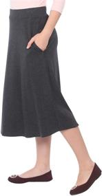 img 2 attached to 👗 Stylish and Practical Kosher Casual Lightweight Mid Calf Skirts with Pockets for Women's Clothing