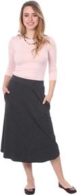 img 1 attached to 👗 Stylish and Practical Kosher Casual Lightweight Mid Calf Skirts with Pockets for Women's Clothing