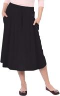 👗 stylish and practical kosher casual lightweight mid calf skirts with pockets for women's clothing logo